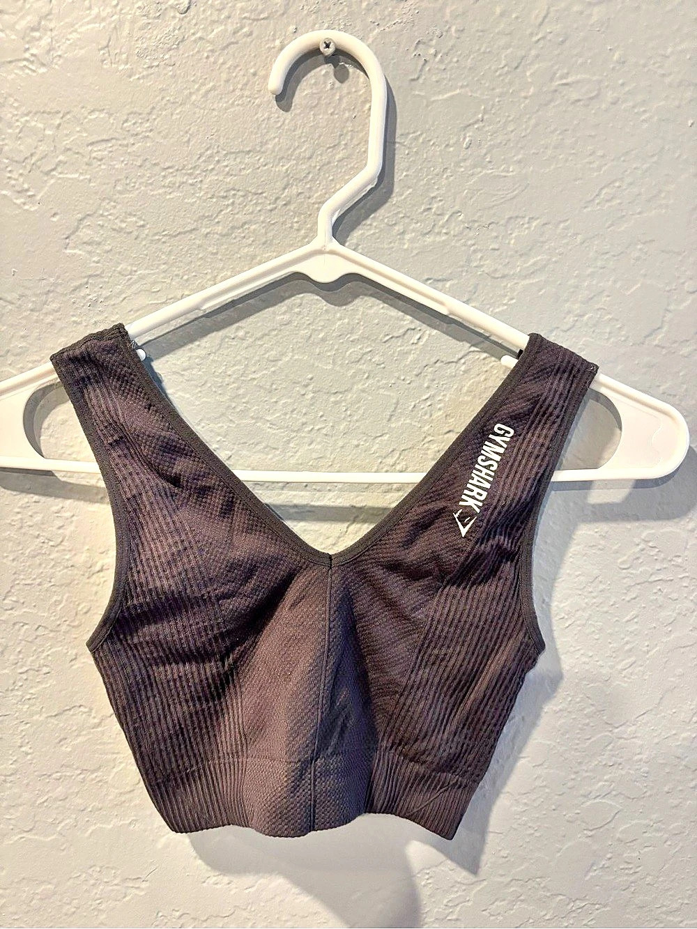 Gymshark Crop Top/Longline bra in Dark Gray